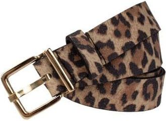 Legend leren riem met panterprint bruin