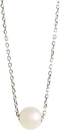 Mikimoto Single Pearl Pendant Necklace in White Gold at Nordstrom, Size 18 In