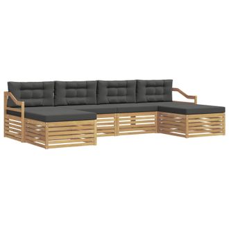 vidaXL Conjunto De Sof&aacute;s De Exterior 6 Pcs Blanco Y Antracita Vidaxl