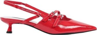 Karl Lagerfeld Pumps - Dames - Pumps - Rood - 38 EU - Leer - Schoenen