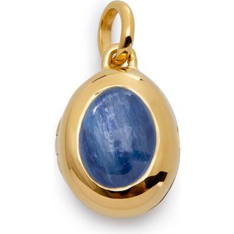 Monica Vinader Birthstone Locket Pendant in 18Ct Gold Vermeil /Kynite at Nordstrom