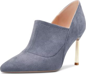 Castamere Women Stiletto High Heel Pointed Toe Slip-on Pumps Court Shoe Wedding Office 8.5 CM Heels Grey 5 UK