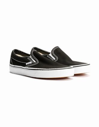 Vans Classic Slip-On Canvas Black Trainers - Size: UK 10 / eu 44.5 / us 12.5
