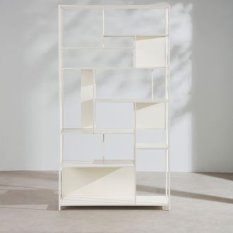 Maisons du monde Estanter&iacute;a desestructurada de acero crema 107 cm