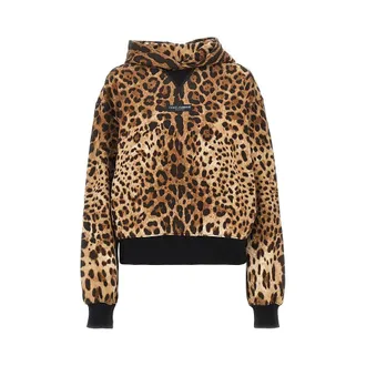 Dolce & Gabbana Leo-print hoodie Woman 38