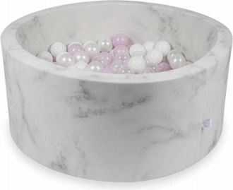 OEM Piscina Seca 90x40 M&aacute;rmol Con Bolas 300 Uds: Rosa Claro Perla, Blanco, Transparente, Perla