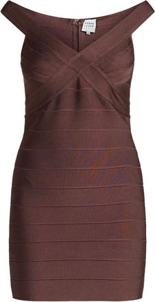 Hérve Léger Rachel jurk - Bruin