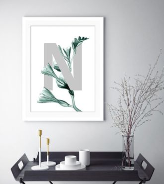 Queence Bild »N-Flower« Buchstaben Pflanzen Pflanzenbilder