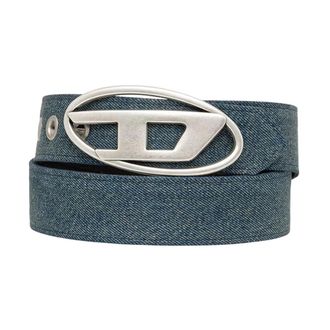 Diesel Oval D-Logo B-1Dr - Dames - Accessoires - Blauw - Maat: 75 CM Katoen