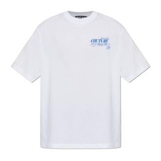 Versace Jeans Couture T-Shirts, male, White, Size: XL Printed T-Shirt