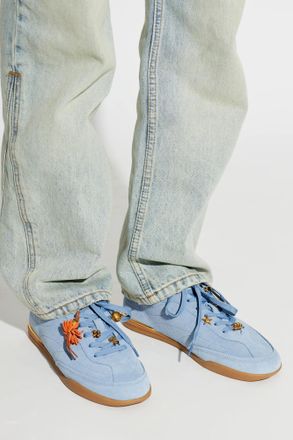 Michael Michael Kors Suede Sport Shoes Nolan, Womens, Blue