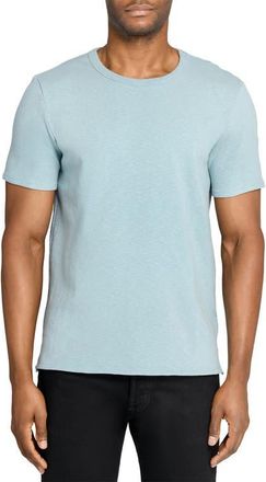 W.R.K Asher White Slub Stretch Cotton & Modal T-Shirt in Blue at Nordstrom, Size Xx-Large