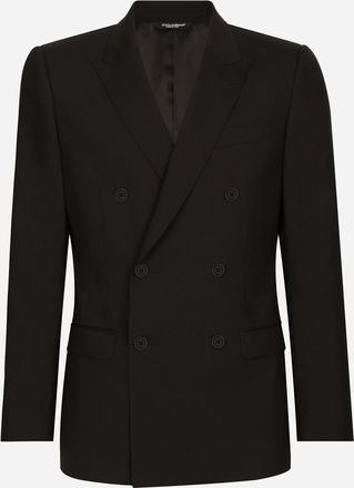 Dolce & Gabbana Double-breasted Stretch Wool Martini-fit Suit - Man Suits And Blazers Black 44
