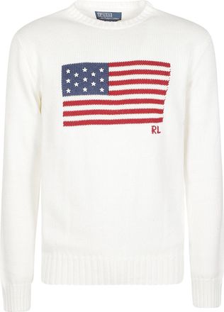 Polo Ralph Lauren Round Neck Flag Iconic Flag Cotton Sweater