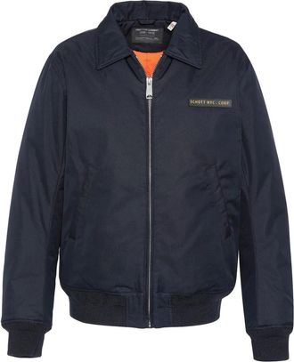 Schott NYC Pilotenjack Stijlvol en Functioneel - Heren - Bomber jackets - Blauw - XL - Jassen