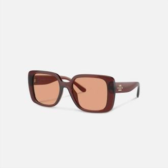 Coach Womens Sunglasses Transparent Lens In Caramel Pink