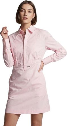 Dsquared2 Pink Shirt Collar Mini Dress