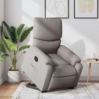 vidaXL Vidaxl - Sill&oacute;n El&eacute;ctrico Reclinable Elevable De Tela Gris Taupe