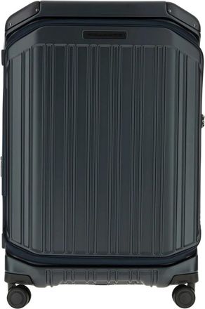 Piquadro Trolley Medio Front Middle Open 4 Ruote - unisex - Handbagage koffer - Blauw - ONE Size - Polyester - Koffers