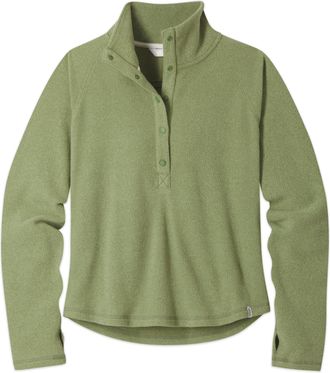 Stio | Womens Turpin Fleece Snap Pullover, Size Extra Small in Terrain Heather