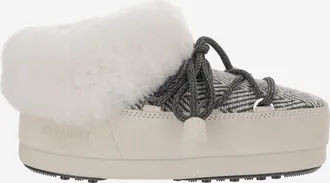 Moon Boot Womens Mules With Tubular Laces White Polyamide