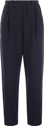 Brunello Cucinelli Navy Tailored Trousers With Pleats, Brand Size 44 (US Size 10)