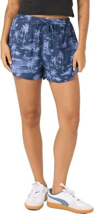 O'Neill Millie Tropical Scene Shorts in Nightshadow Blue at Nordstrom, Size Xx-Large
