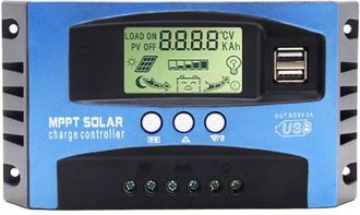 OEM Controlador De Carga Solar Terisass, Controlador Inteligente De Bater&iacute;a Para Panel Solar Con Puertos Usb Duales, Gesti&oacute;n De Carga De Tres Etapas, Carg