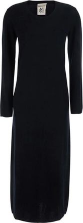 Semicouture Brenda Gebreide Lange Jurk - Dames - Casual kleedjes - Zwart - L - Wol - Kleedjes
