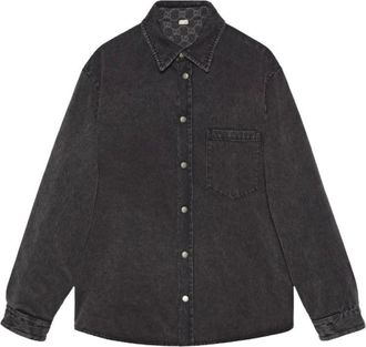 Gucci GG-print Omkeerbaar Shirt - Heren - Overhemden - Zwart - Maat: XL Katoen