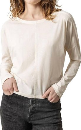 Lilla P Drop Shoulder Boatneck In Ivory