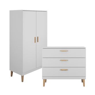 OEM C&oacute;moda Y Armario Kocot Kids Kubi - Blanco