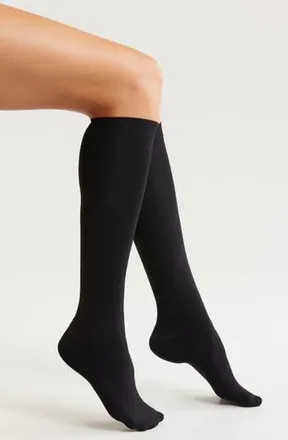 Nordstrom Opaque Knee High Socks in Black at Nordstrom Rack, Size 9/11