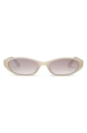 DEZI Gisele Oval Sunglasses in Cream /Light Brown Faded at Nordstrom