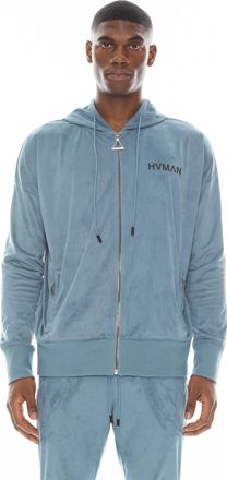 HVMAN Microfiber Hoodie In Dusk Blue