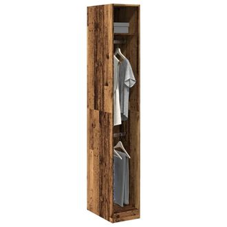 Berkfield Home Wardrobe Old Wood 30x50x200 cm Engineered Wood in Brown | Size: 30 x 50 x 200 cm