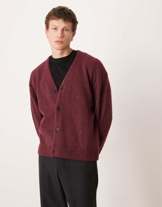 Abercrombie & Fitch Cardigan preppy bordeaux-Rosso