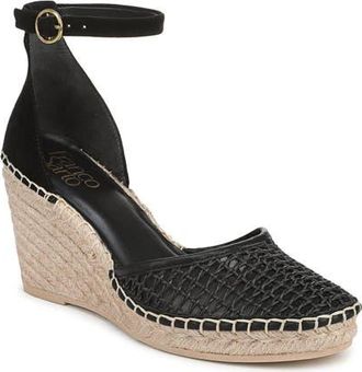 Franco Sarto Idalia Espadrille Wedge in Black at Nordstrom, Size 6.5