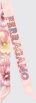 Ferragamo Bandeau in seta con logo e fiori Ferragamo