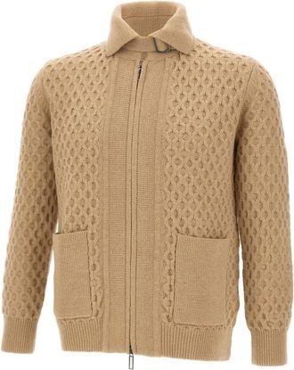 Paolo Pecora Turtleneck Trui - Heren - Coltruien - Beige - S - Wol - Truien & Vesten