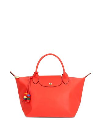 Longchamp Pliage beaded-charm tote bag - Red