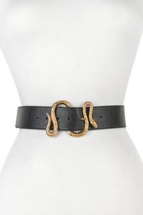Raina Majove Snake Buckle Belt in Black at Nordstrom Rack, Size Small/medium