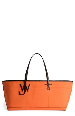 J.W.Anderson Anchor Canvas East/West Tote in Orange/Brown at Nordstrom