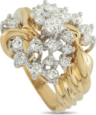 Luxury Bazaar 18K Yellow Gold 1.10ct Diamond Ring MF19-011526