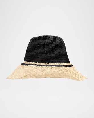 Toteme Two-Tone Paper Straw Hat