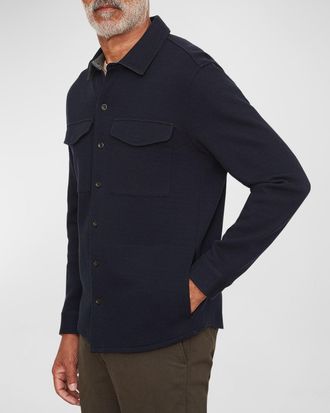 Vince Mens Solid 4-Pocket Shirt Jacket