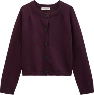 Marc O'Polo Regular Fit Vest met Raglanmouwen - Dames - Truien - Paars - Maat: L Katoen