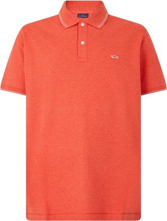Paul & Shark Poloshirt met korte mouwen - Heren - Polos - Rood - M - Katoen - Tops
