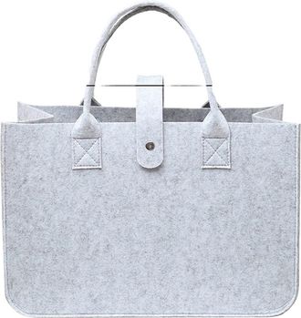 Generic Women Shopping Bag Felt Tote Bag Foldable Grocery Basket Large Storage Bags Utility Tote Handbag