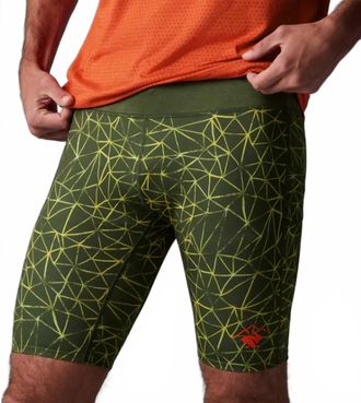 Rabbit Mens Shredsters Half Tights In Chive Trails
